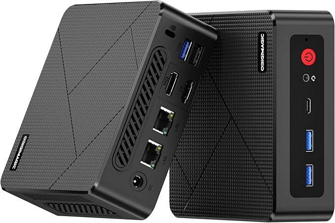 C4 Mini PC, Ryzen 5 3550H (up to 3.7GHz), Dual LAN Mini Computer, 8GB DDR4 256GB M.2 NVMe SSD, Micro Desktop PC Support Triple Display(HDMI+DP+USB-C), WiFi-5.0/BT-5.0, Home/Office