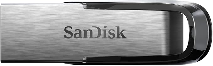 SanDisk Ultra Flair USB 3.0 128GB Flash Drive High Performance up to 150MB/s (SDCZ73-128G-G46), Black, Silver